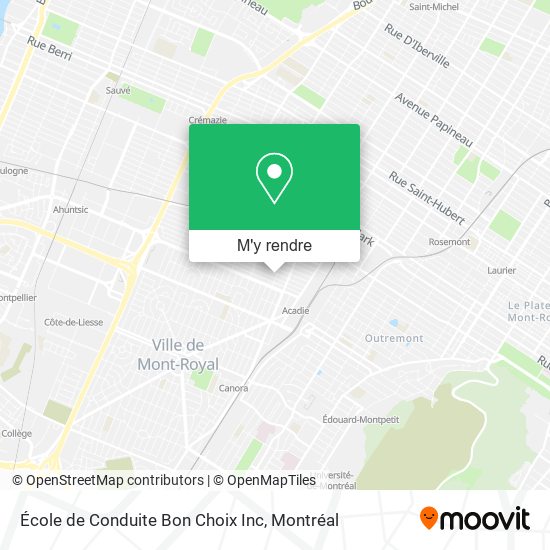 École de Conduite Bon Choix Inc plan
