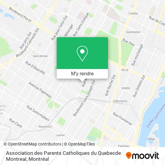 Association des Parents Catholiques du Quebecde Montreal plan
