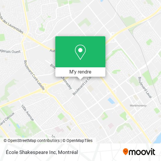 École Shakespeare Inc plan