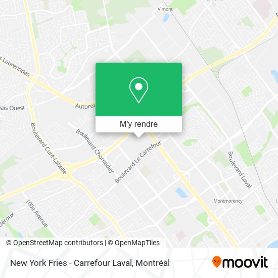 New York Fries - Carrefour Laval plan