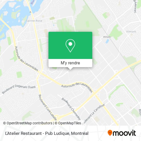 L'Atelier Restaurant - Pub Ludique plan