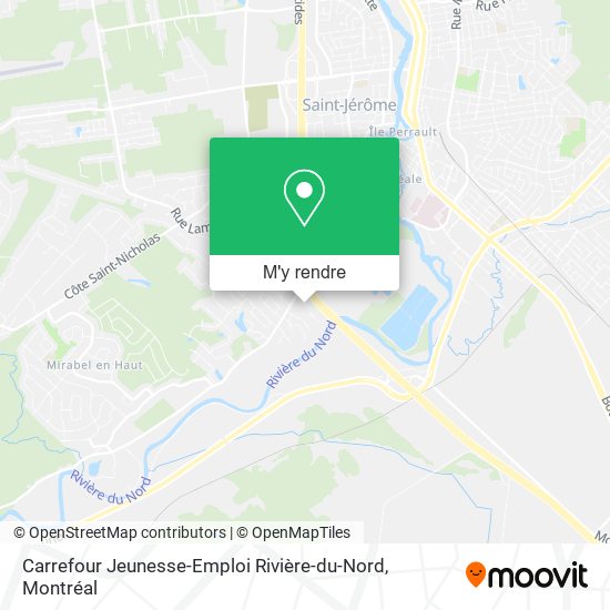Carrefour Jeunesse-Emploi Rivière-du-Nord plan
