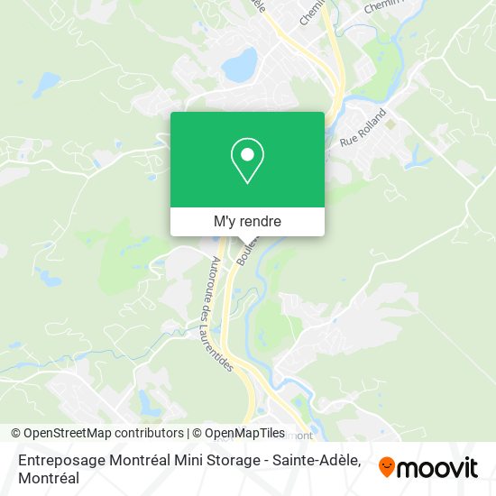 Entreposage Montréal Mini Storage - Sainte-Adèle plan