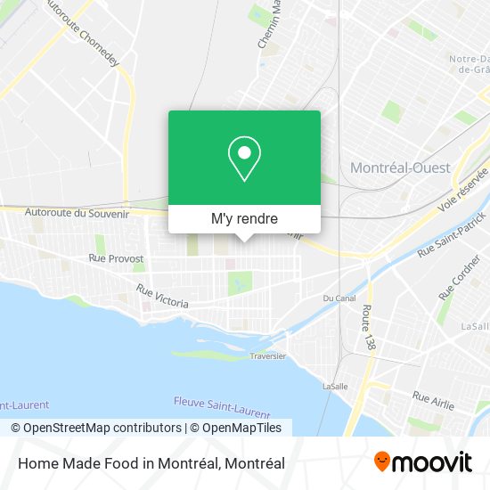 Home Made Food in Montréal plan