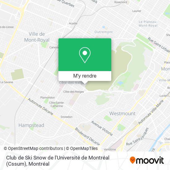 Club de Ski Snow de l'Université de Montréal (Cssum) plan