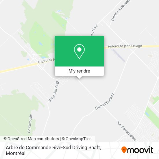 Arbre de Commande Rive-Sud Driving Shaft plan
