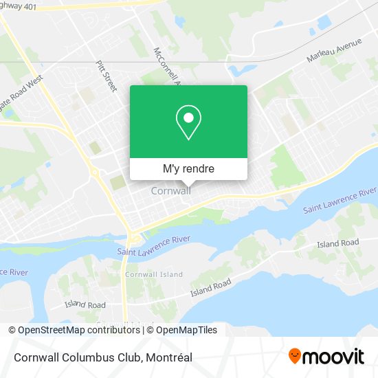 Cornwall Columbus Club plan