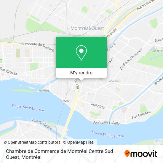 Chambre de Commerce de Montréal Centre Sud Ouest plan