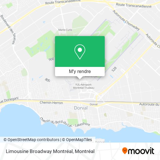 Limousine Broadway Montréal plan