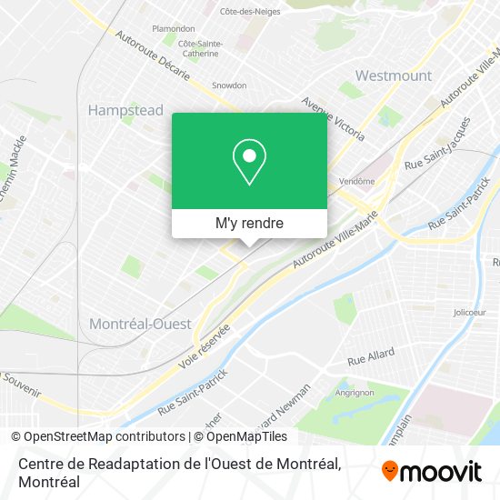 Centre de Readaptation de l'Ouest de Montréal plan