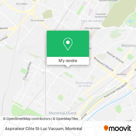 Aspirateur Côte St-Luc Vacuum plan