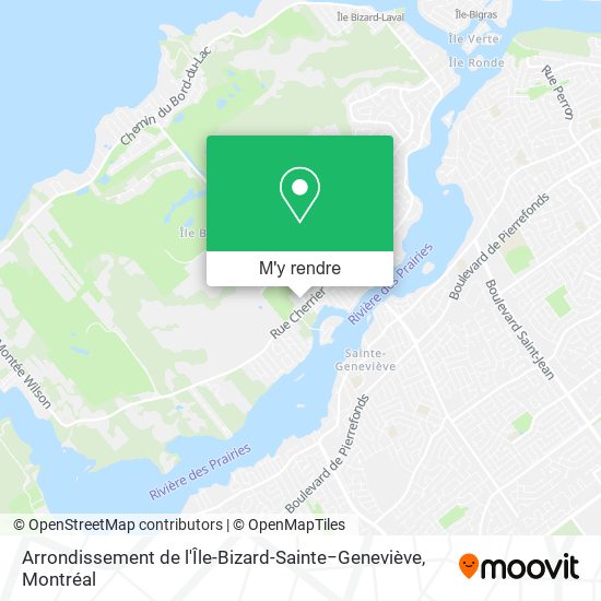 Arrondissement de l'Île-Bizard-Sainte−Geneviève plan