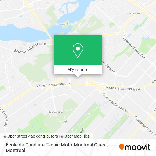 École de Conduite Tecnic Moto-Montréal Ouest plan