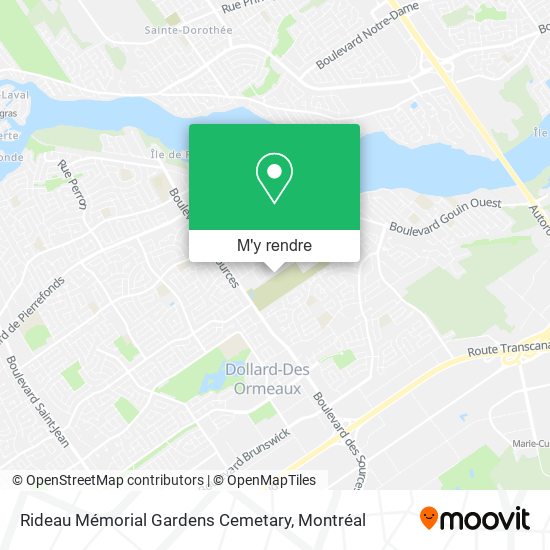 Rideau Mémorial Gardens Cemetary plan