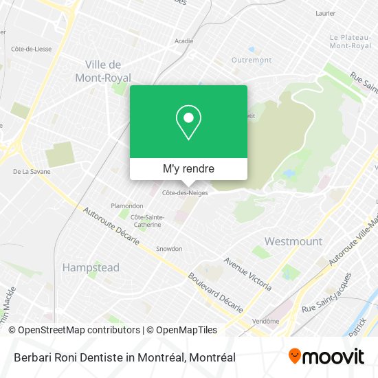 Berbari Roni Dentiste in Montréal plan