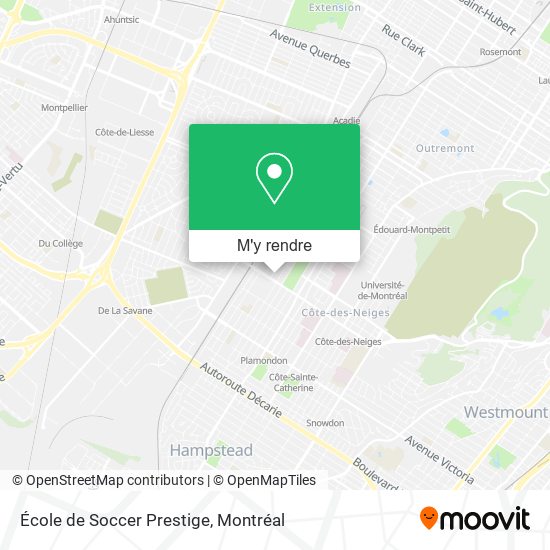 École de Soccer Prestige plan