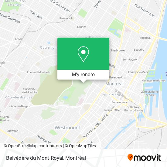 Belvédère du Mont-Royal plan