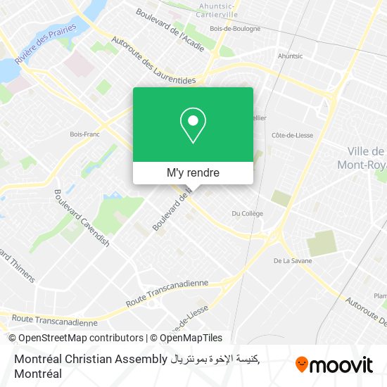 Montréal Christian Assembly كنيسة الإخوة بمونتريال plan