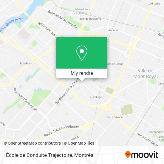 École de Conduite Trajectoire plan