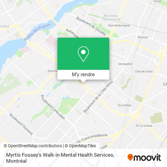 Myrtis Fossey's Walk-in Mental Health Services plan