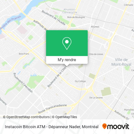 Instacoin Bitcoin ATM - Dépanneur Nader plan