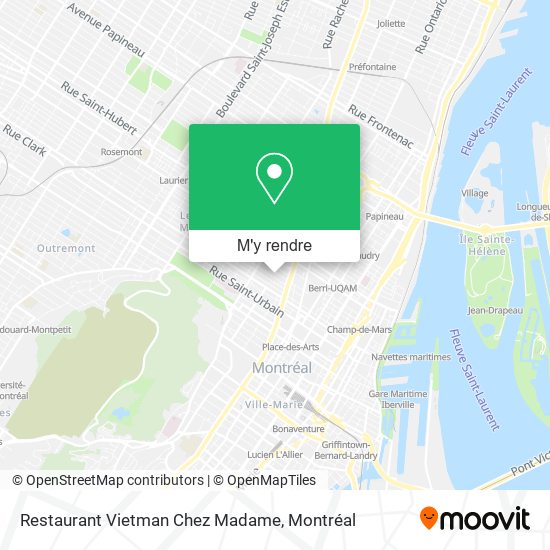 Restaurant Vietman Chez Madame plan