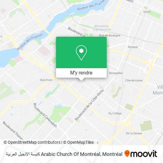 كنيسة الانجيل العربية Arabic Church Of Montréal plan