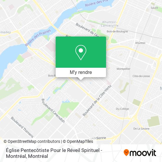 Église Pentecôtiste Pour le Réveil Spirituel - Montréal plan