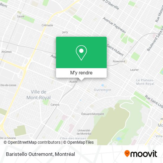 Baristello Outremont plan