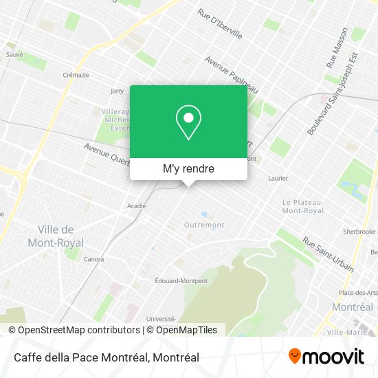 Caffe della Pace Montréal plan