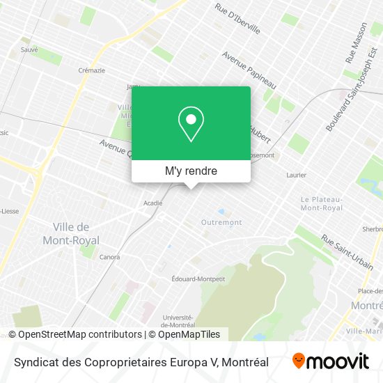 Syndicat des Coproprietaires Europa V plan