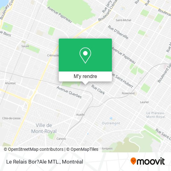 Le Relais Bor?Ale MTL. plan