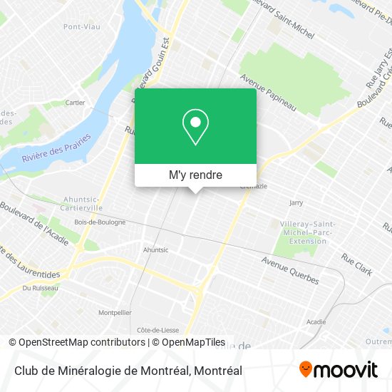 Club de Minéralogie de Montréal plan