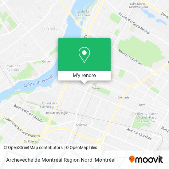 Archevêche de Montréal Region Nord plan