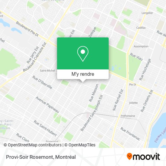 Provi-Soir Rosemont plan