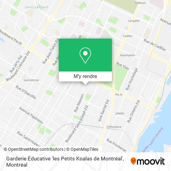 Garderie Éducative 'les Petits Koalas de Montréal' plan