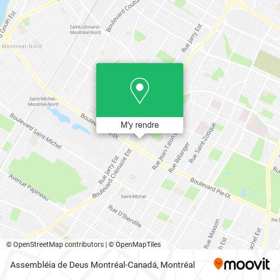 Assembléia de Deus Montréal-Canadá plan