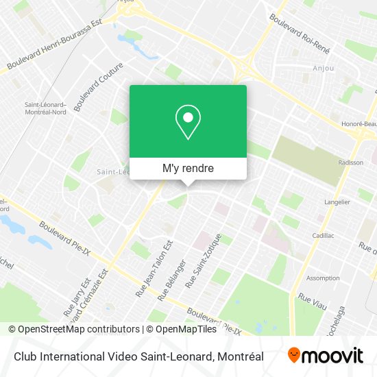 Club International Video Saint-Leonard plan