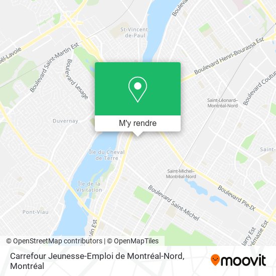 Carrefour Jeunesse-Emploi de Montréal-Nord plan