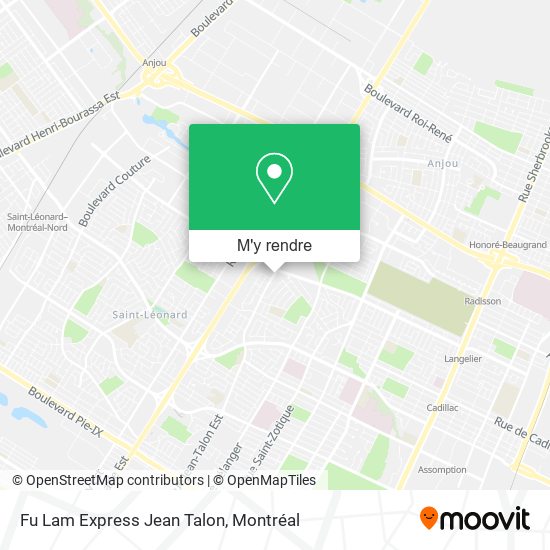 Fu Lam Express Jean Talon plan