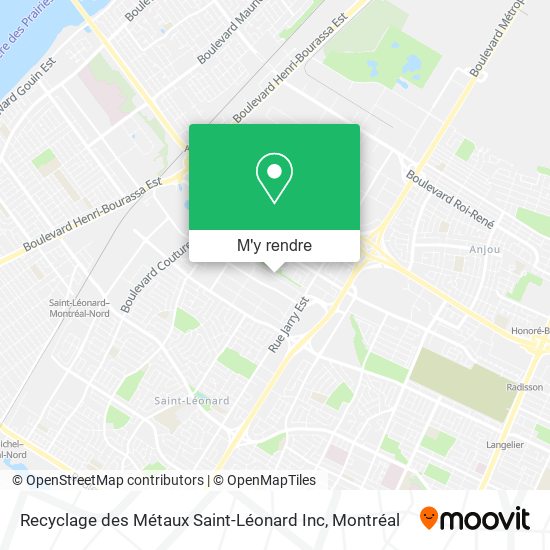 Recyclage des Métaux Saint-Léonard Inc plan