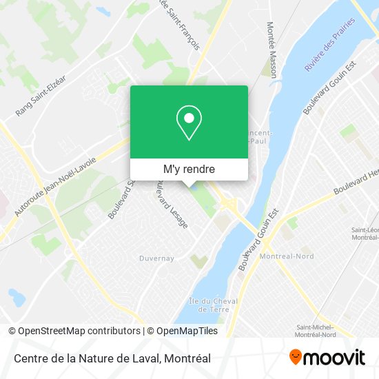 Centre de la Nature de Laval plan