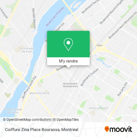Coiffure Zina Place Bourassa plan