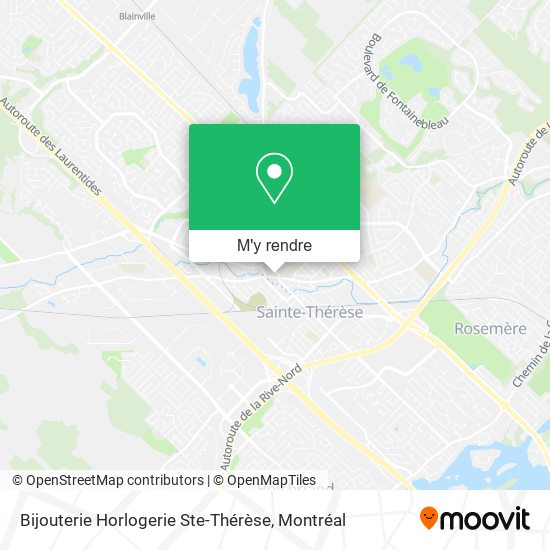 Bijouterie Horlogerie Ste-Thérèse plan
