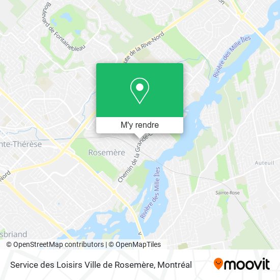 Service des Loisirs Ville de Rosemère plan