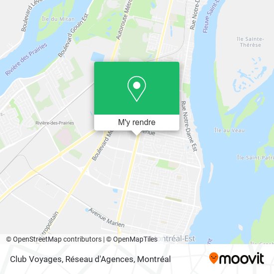 Club Voyages, Réseau d'Agences plan