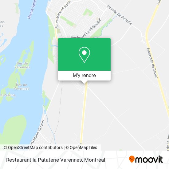 Restaurant la Pataterie Varennes plan