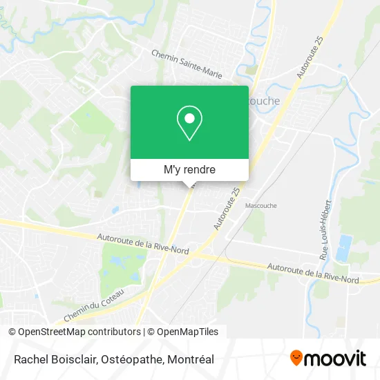 Rachel Boisclair, Ostéopathe plan