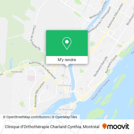 Clinique d'Orthothérapie Charland Cynthia plan