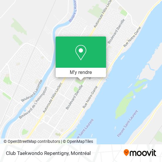 Club Taekwondo Repentigny plan